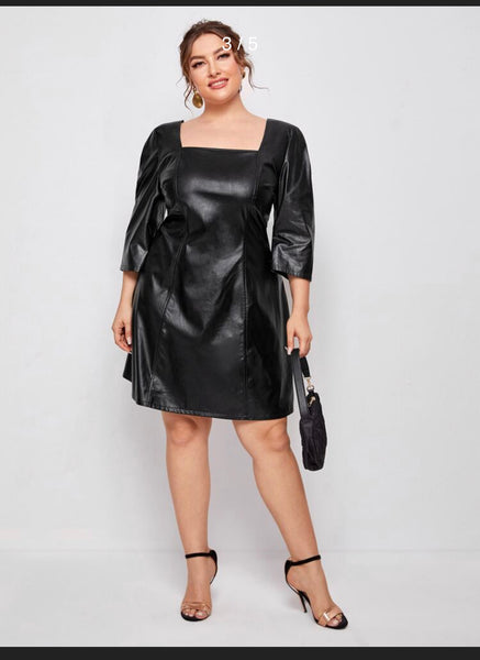 PU leather Dress