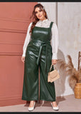 Green Leather Jumpsuit