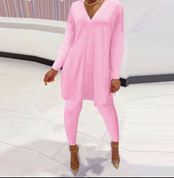 Two-Piece solid leggings outfit