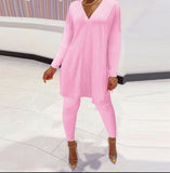 Two-Piece solid leggings outfit