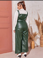 Green Leather Jumpsuit