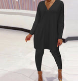 Two-Piece solid leggings outfit